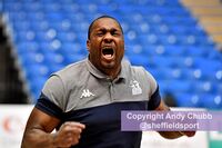 Atiba Lyons, coach, Sheffield Sharks, Ponds Forge, April 2021