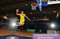 Johde Campbell, media day set up shot, Sheffield Sharks, Ponds Forge, Nov 2020
