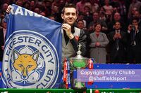 Mark Selby, winner World Snooker Championship, Crucible Theatre, Sheffield, April 2016